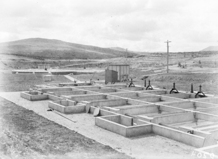 Various aspects of Weston Creek sewerage treatment works.