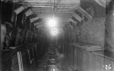 Main outfall sewer tunnel, under construction.