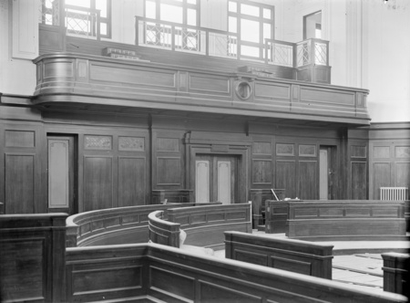 Parliament House Senate Chamber, under construction.