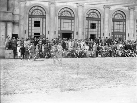 Second Conference of 65th District of Rotary. Delegates. Group photograph outside Albert Hall.