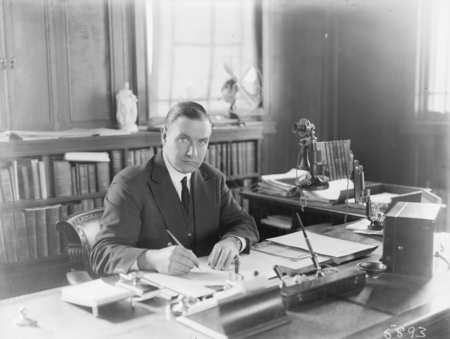  Sir John Butters in his office, Director of the Federal Capital Commission.