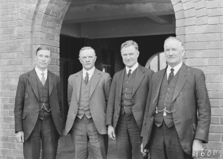 Left to right: Hon T Paterson, Sir William Glasgow, Sir Earle Page, Hon C.L.A. Abbott.