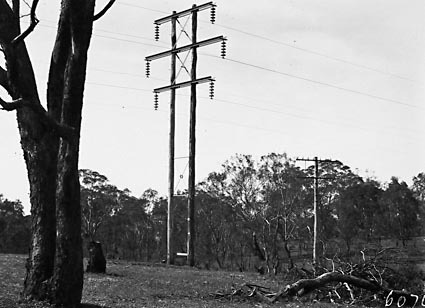 11 KV  Power transmission lines and telephone lines