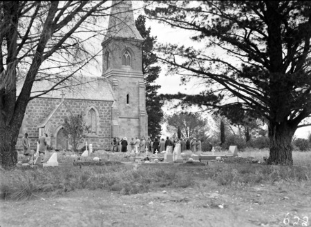 Visiting American Tourists from SS Malole at St John's Church, Constitution Avenue, Reid.