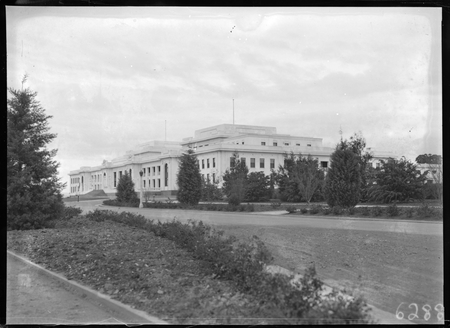 Parliament House and gardens, from the north west.