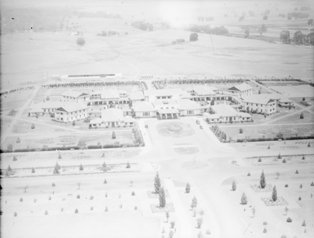 Aerial view of Hotel Canberra from the east.