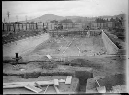 Manuka swimming pool, under construction, Manuka Circle, Kingston.