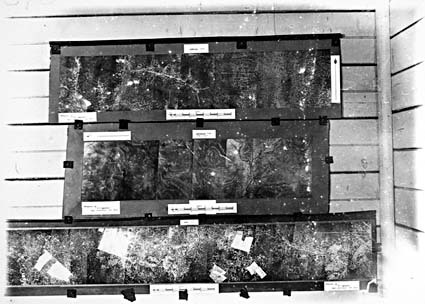 Photographs of unidentified aerial photographs, February 1930