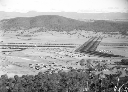 North end of Braddon and Haig Park from Mt Ainslie.