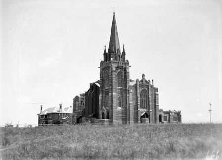 St Andrew's Presbyterian Church from the north east, State Circle, Forrest.