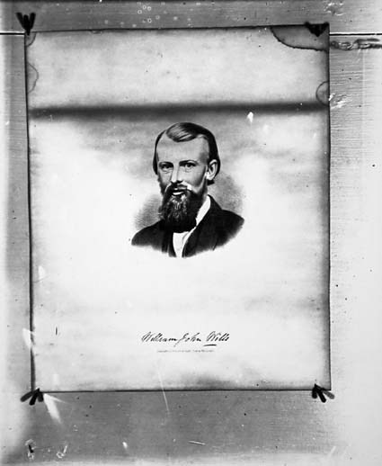 Photograph of sketch  of William John Wills of the Bourke and Wills Expedition