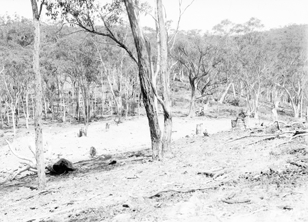 Excavations for a water reservoir on Black Mountain.
