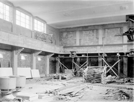 Australian Institute of Anatomy. Main Exhibition Hall under construction. McCoy Circle, Acton.