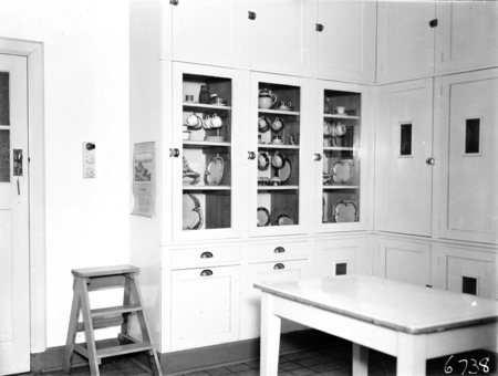 The kitchen in the house of George H. Romans, Mugga Way, Red Hill. Romans was Chief Hansard Officer, Parliament House.