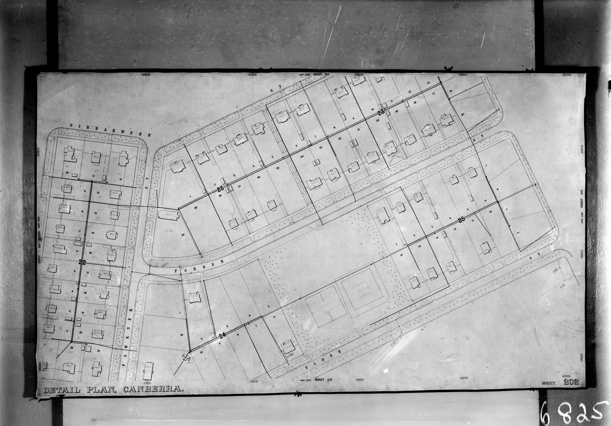 Detail Plan. Canberra, Sheet 202. · NAA A3560, 6825 · Mildenhall’s Canberra