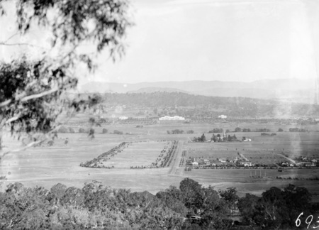 View from Mt Ainslie along Anzac Parade to Parliament House.