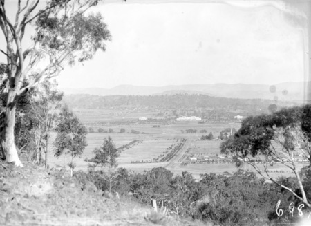 View from Mt Ainslie along Anzac Parade to Parliament House.