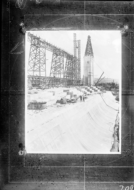 Photograph of picture of canal or lock in other countries.