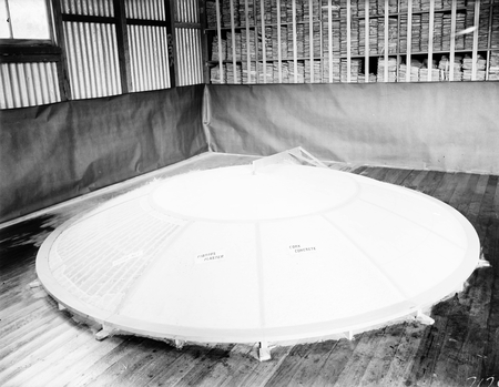 Model of a relief map of the Antarctic continent showing how the model was constructed.