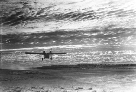 Aeroplane taking off.