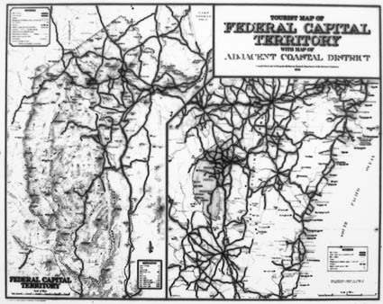 Tourist map of Federal Capital Territory and adjacent Coastal District