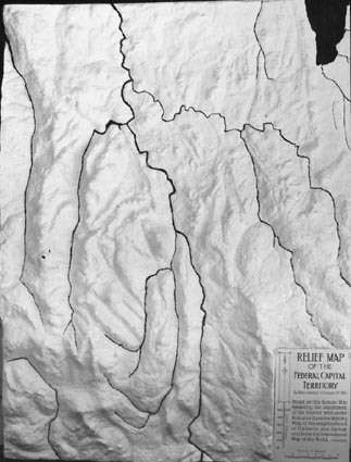 Plaster relief map of the Federal CapitalTerritory
