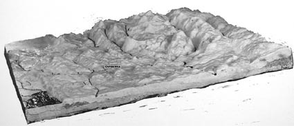 Plaster relief model of the Federal CapitalTerritory