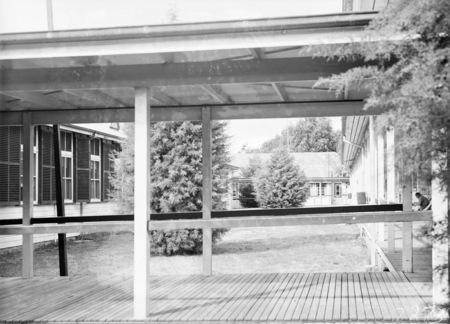 Courtyard and walkways at Canberra Community Hospital.