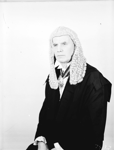 The Honourable GJ Bell in Speakers Robes of Office.