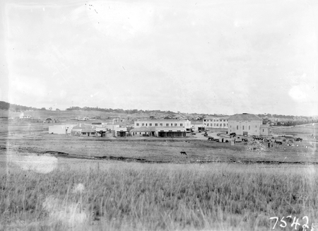 Manuka from the east, Capitol Theatre on right. Franklin Street in centre. Convent behind.