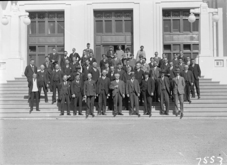 Public servants in the Prime Minister's Department, West Block. R G Casey second from right.