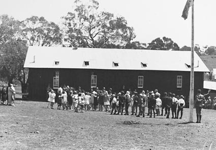 Opening of Mt Russell School, Canberra. Building was relocated from Ainslie