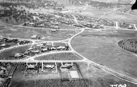Ariel View. Forrest and Red Hill. Collins Park on the right.