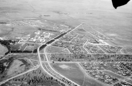 Ariel View. Wentworth Avenue, Kingston Power Station, Telopea Park, Kingston Shops.