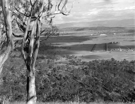 View from Mt Ainslie along Anzac Parade to Parliament House.