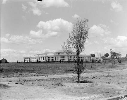 Parliament House nearing completion ,from Albert Hall						