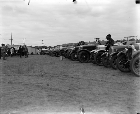 Alpine Rally. Display of competitors cars.			