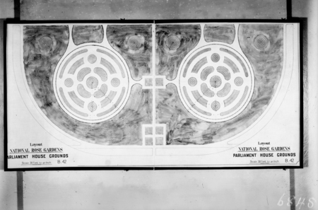 Layout of National Rose Gardens, Parliament House Grounds B 42.